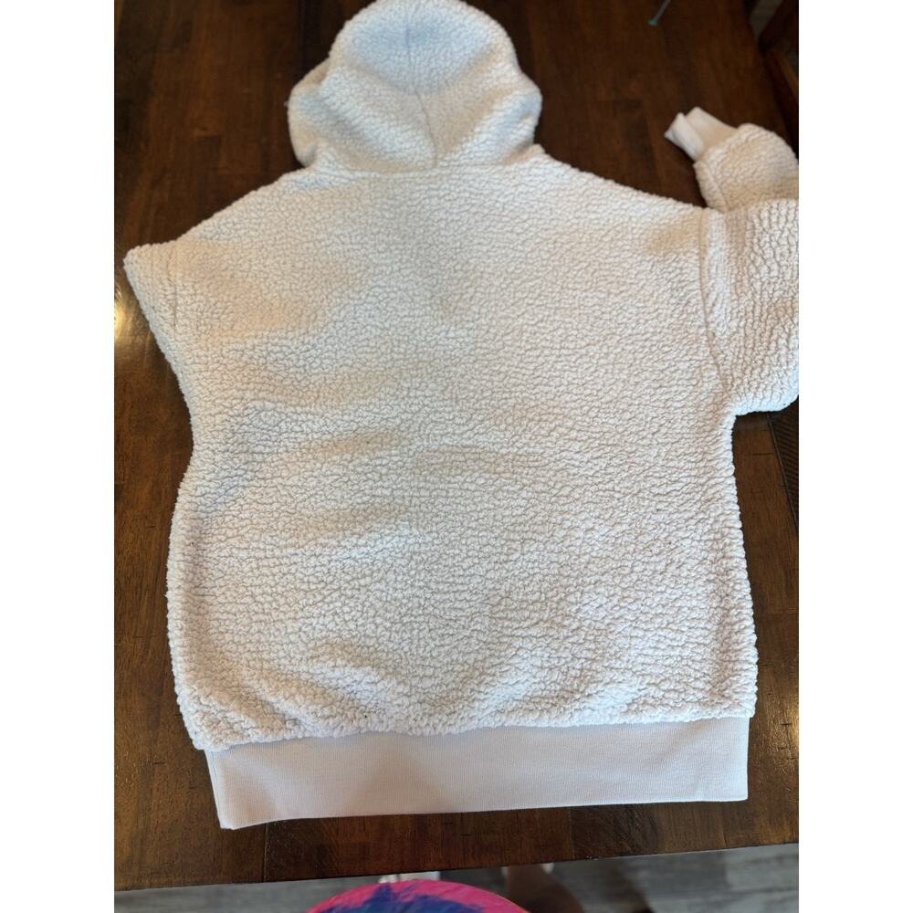 Victoria Secret PINK Oversized Cozy Pullover Fleece Hoodie Pink Berry Medium - Picture 5 of 5